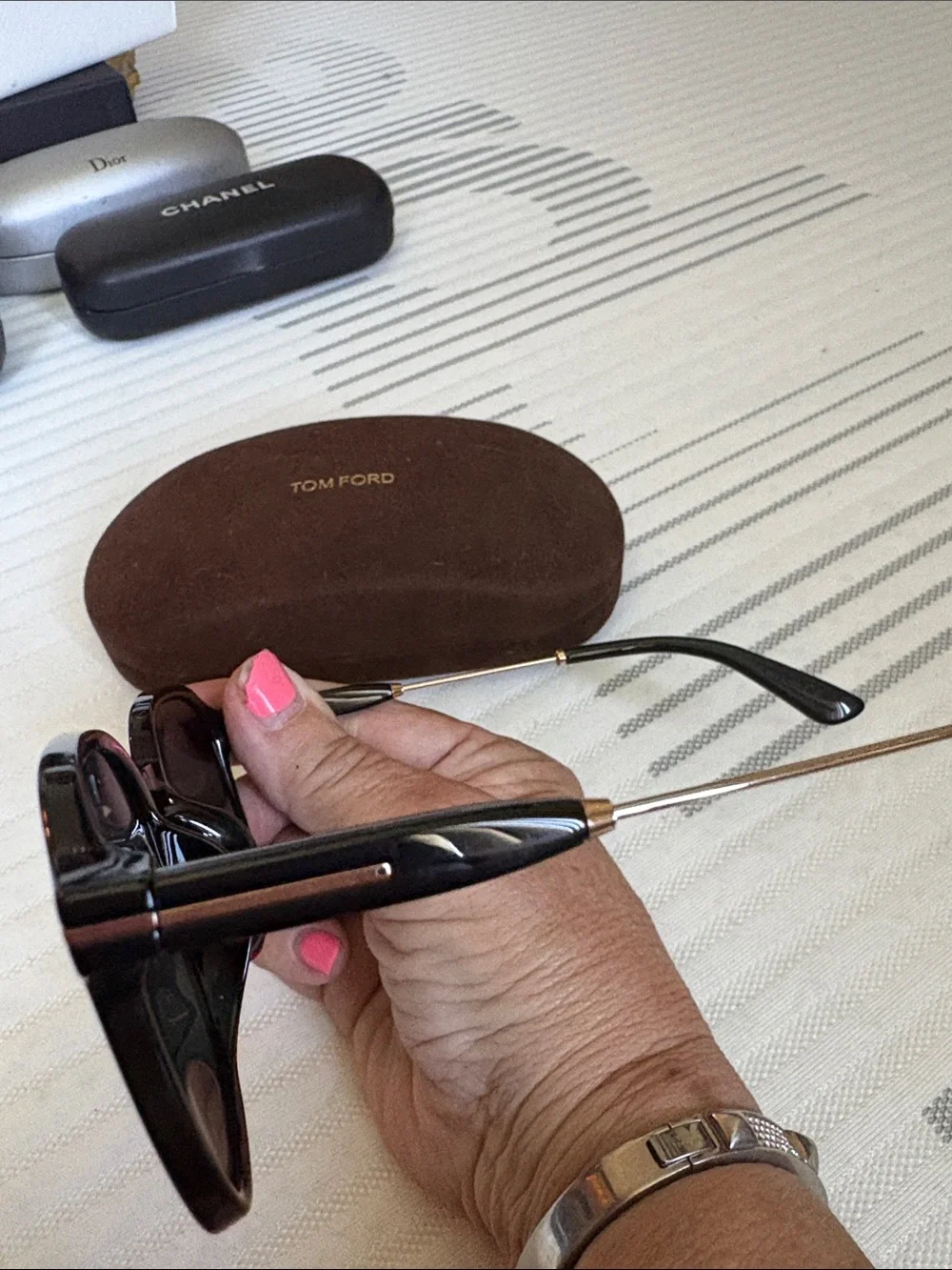 Tom Ford Black Frame Sunglasses with Dark Lenses sleek design Quiet Luxury